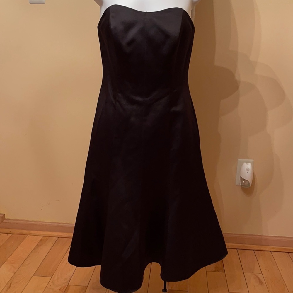 David’s Bridal Women Strapless Black Dress Size 2